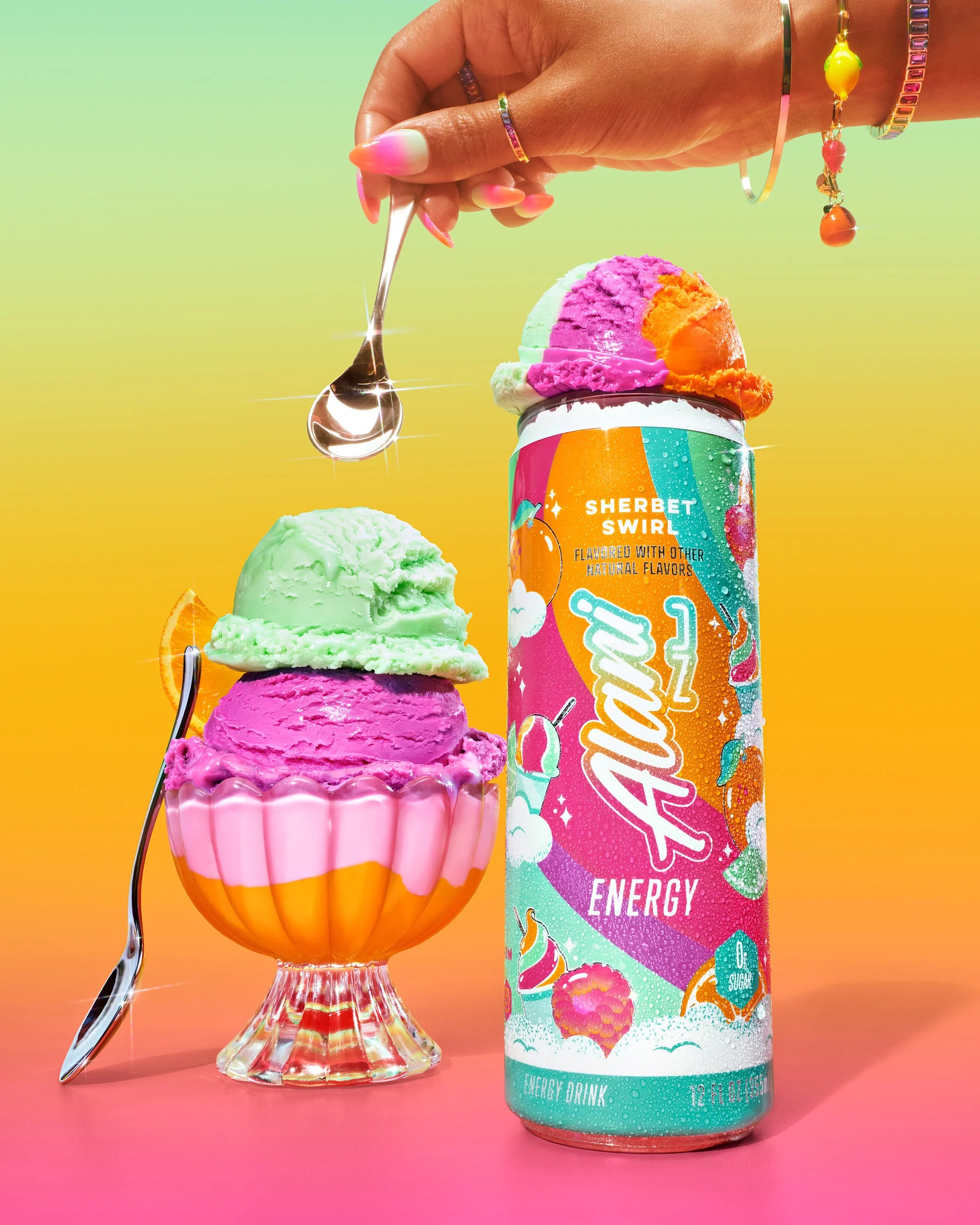 Alani Nu Featured Energy Drink - Sherbet Swirl - Image 3